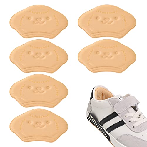 Kids Heel Grips, 6pcs Soft and Sticky Heel Grips for Kids Shoes Kids Shoe Insoles for Shoes Too Big Kids Small Heel Protectors for Girls and Boys (6PCS)