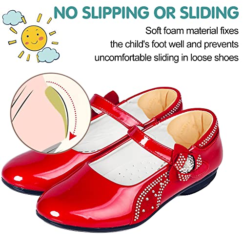 Kids Heel Grips, 6pcs Soft and Sticky Heel Grips for Kids Shoes Kids Shoe Insoles for Shoes Too Big Kids Small Heel Protectors for Girls and Boys (6PCS)