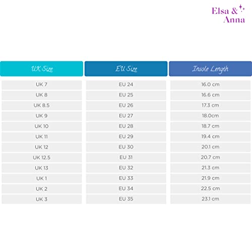 ELSA & ANNA Girls Snow Queen Princess Fancy Dress Up Party Shoes - 3cm Heel - Elsa Dress Up Shoes for Parties & Birthdays, Cosplay - Girls High Heels (SIL24) - UK 10 Silver