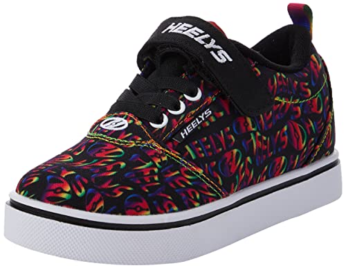 Heelys HLY-G2W-1650 Wheeled Heel Shoe, Black Rainbow Repeat, 12 UK Child