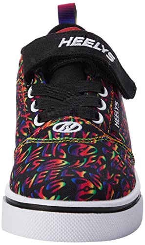 Heelys HLY-G2W-1650 Wheeled Heel Shoe, Black Rainbow Repeat, 12 UK Child