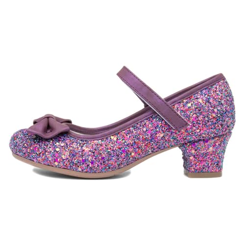 Lilley Sparkle Lacey Girls Purple Glitter Heel - Size 12 Child UK - Purple
