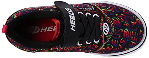 Heelys HLY-G2W-1650 Wheeled Heel Shoe, Black Rainbow Repeat, 12 UK Child