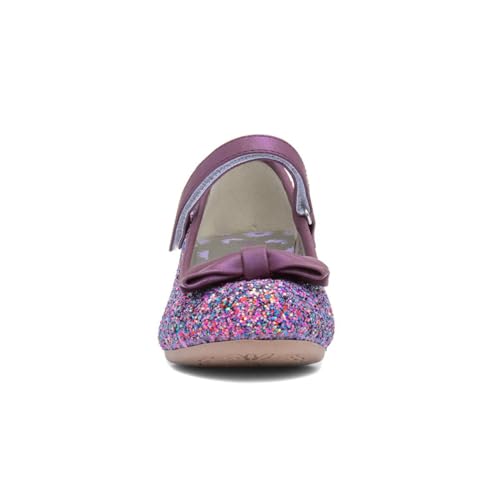 Lilley Sparkle Lacey Girls Purple Glitter Heel - Size 12 Child UK - Purple