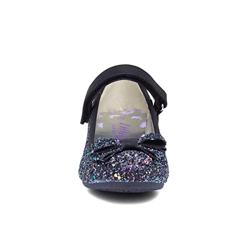 Lilley Sparkle Girls Black Glitter Heel - Size 13 Child UK - Black