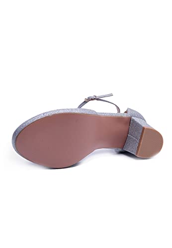 Fashion Thirsty Girls Kids Childrens Low Block Heels Diamante Wedding Party Shoes Bridesmaid Evening Occasion Comfort Heeled Glitter Strappy Dress Sandals Shoes