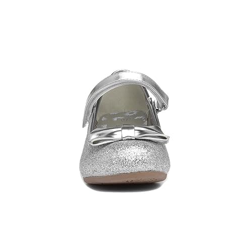 Lilley Sparkle Lacey Girls Silver Glitter Heel - Size 10 Child UK - Silver