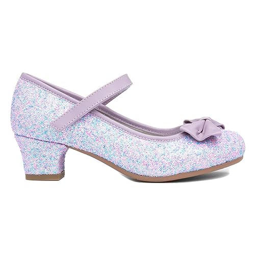 Lilley Sparkle Lacey Kids Lilac Glitter Heel - Size 13 Child UK - Pink