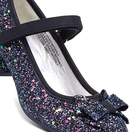 Lilley Sparkle Girls Black Glitter Heel - Size 13 Child UK - Black