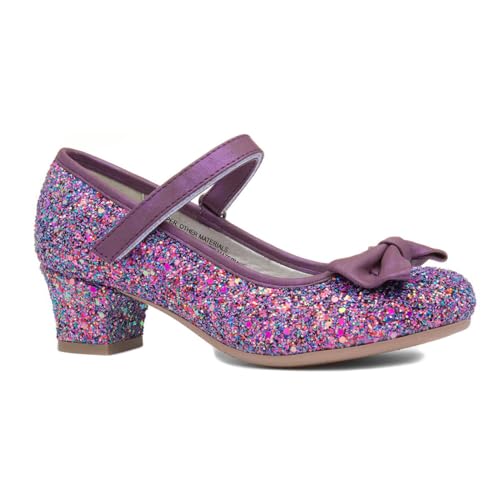 Lilley Sparkle Lacey Girls Purple Glitter Heel - Size 12 Child UK - Purple