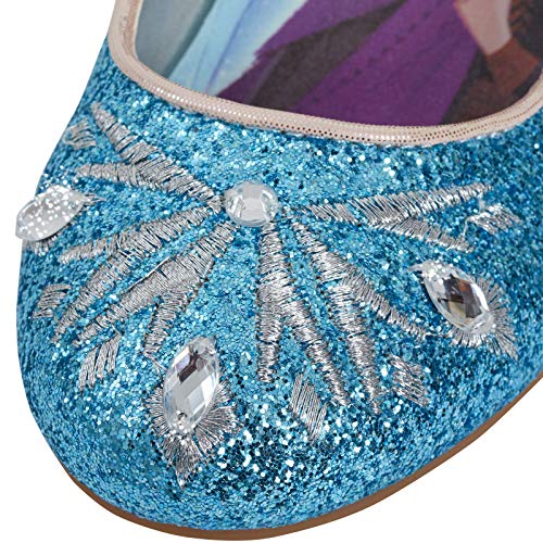 Disney Kids Girls Frozen Dress Up Shoes , Blue Frozen 2, 9 UK Child