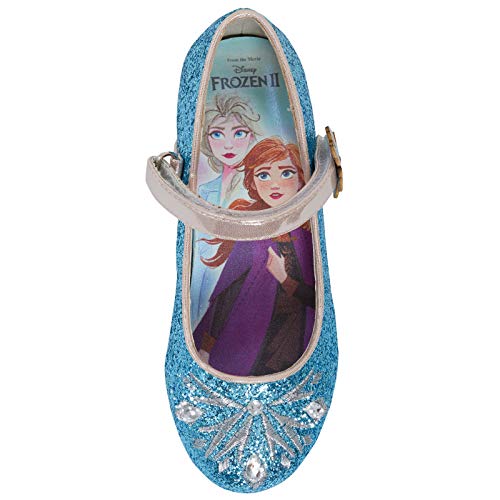 Disney Kids Girls Frozen Dress Up Shoes , Blue Frozen 2, 9 UK Child