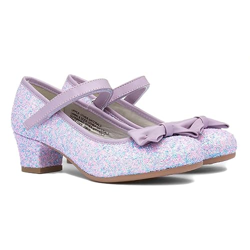 Lilley Sparkle Lacey Kids Lilac Glitter Heel - Size 13 Child UK - Pink