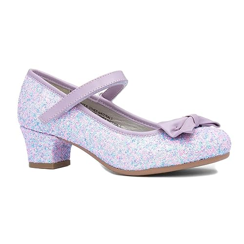 Lilley Sparkle Lacey Kids Lilac Glitter Heel - Size 13 Child UK - Pink