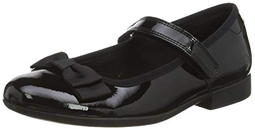 Clarks Girl's Scala Tap K Ballet Flats, Black Black Pat Black Pat, 13.5 UK Child