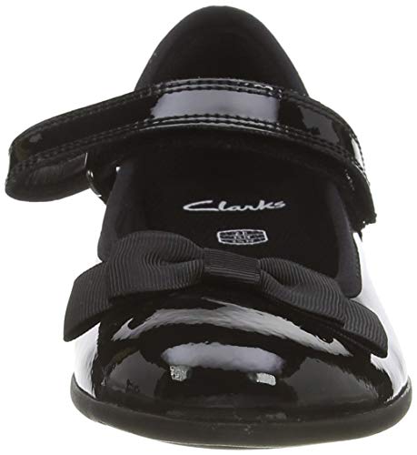 Clarks Girl's Scala Tap K Ballet Flats, Black Black Pat Black Pat, 13.5 UK Child