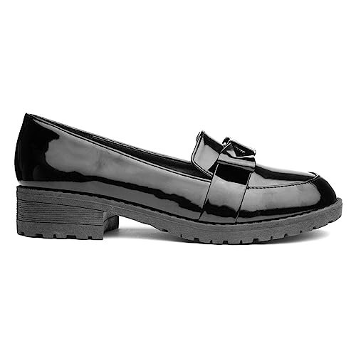 Lilley Cath Girls Black Patent Loafer - Size 13 Child UK - Black