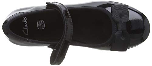 Clarks Girl's Scala Tap K Ballet Flats, Black Black Pat Black Pat, 13.5 UK Child