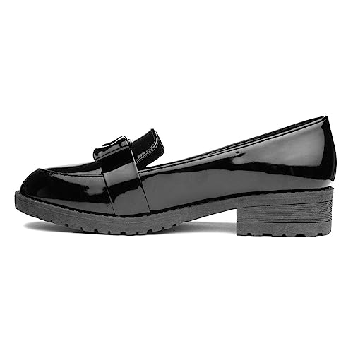 Lilley Cath Girls Black Patent Loafer - Size 13 Child UK - Black