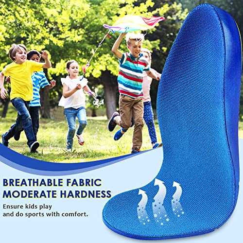 ROCKTAKIN Kids Arch Support Shoe Inserts, Children Orthotics Shoe Insoles with PU Foam Cushioning for Flat feet, Plantar Fasciitis, Feet Heel Pain Relief