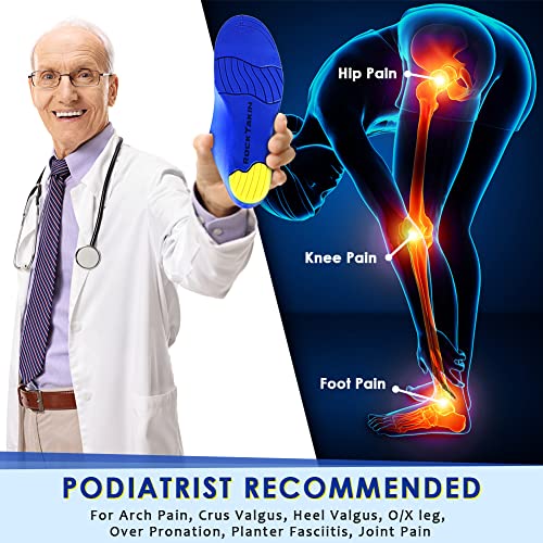 ROCKTAKIN Kids Arch Support Shoe Inserts, Children Orthotics Shoe Insoles with PU Foam Cushioning for Flat feet, Plantar Fasciitis, Feet Heel Pain Relief