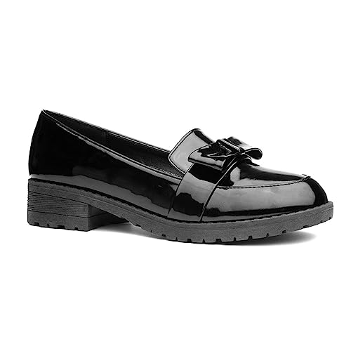 Lilley Cath Girls Black Patent Loafer - Size 13 Child UK - Black