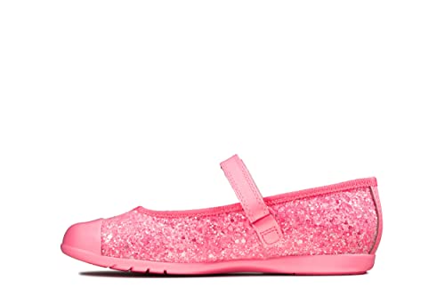 Clarks Dance Tap T, Girls’ Ballet Flats, Pink (Pink Synthetic Pink Synthetic), 8 Child UK (25.5 EU)