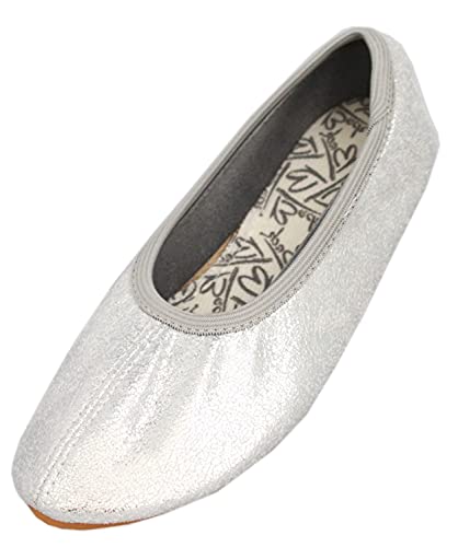 Beck Girl's Basic 071 Gymnastics Shoes, Silver, 12.5 UK Child
