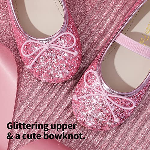 DREAM PAIRS Girl's Ballet Flats Mary Jane Ballerina Flat Shoes Belle_01-1,Pink-New,Size 7 UK Child/8 US Toddler