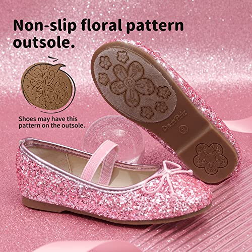 DREAM PAIRS Girl's Ballet Flats Mary Jane Ballerina Flat Shoes Belle_01-1,Pink-New,Size 7 UK Child/8 US Toddler