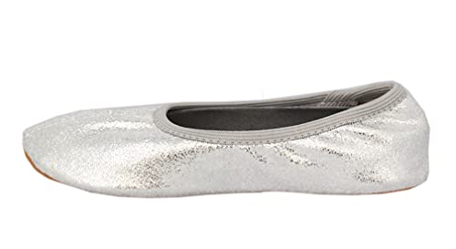 Beck Girl's Basic 071 Gymnastics Shoes, Silver, 12.5 UK Child