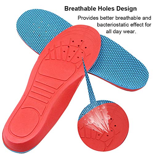 Ailaka Kids Orthotic Arch Support Shoe Insoles, Children EVA Foam Cushioning Inserts for Flat feet, Plantar Fasciitis, Feet Heel Pain Relief, Blue, 2/4 UK
