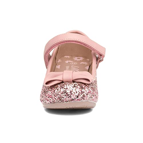 Lilley Sparkle Girls Pink Glitter Heeled Shoe - Size 12 Child UK - Pink