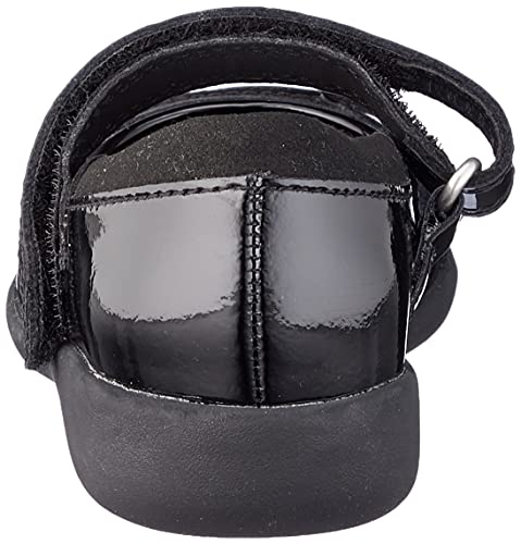 Clarks Girl's Etch Beam K Ballet Flat, Black, 12 UK Child