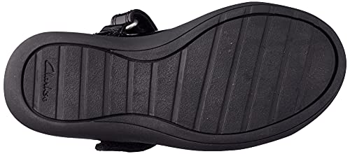 Clarks Girl's Etch Beam K Ballet Flat, Black, 12 UK Child