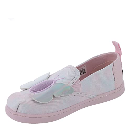 TOMS Boy's Girl's Alpargata Twin Gore Loafer Flat, Dark Pink, 8 UK Child