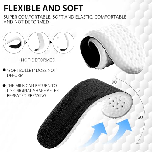 WLLHYF Shoe Insoles for Kids Memory Foam Insoles Cropable Sports Shoe Inserts Comfortable Replacement Cushion Shock Absorption Arch Support Insoles for Children Relieve Foot Pain