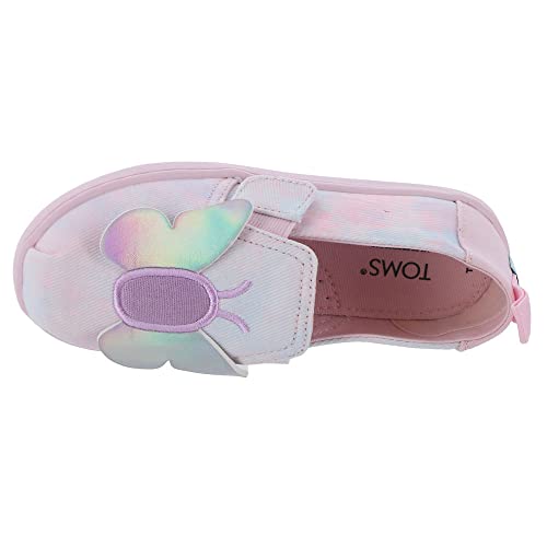 TOMS Boy's Girl's Alpargata Twin Gore Loafer Flat, Dark Pink, 8 UK Child