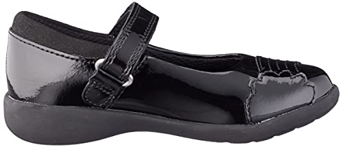 Clarks Girl's Etch Beam K Ballet Flat, Black, 12 UK Child