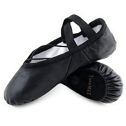 Black Ballet Canvas Dance Shoes Gymnastic Yoga Shoes Flat Split Sole Leather Ballerina Girls Ladies Children's and Adult's Sizes