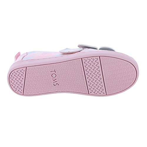 TOMS Boy's Girl's Alpargata Twin Gore Loafer Flat, Dark Pink, 8 UK Child