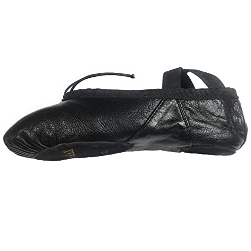 Black Ballet Canvas Dance Shoes Gymnastic Yoga Shoes Flat Split Sole Leather Ballerina Girls Ladies Children's and Adult's Sizes