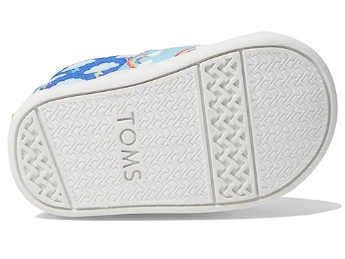 TOMS Boy's Girl's Classic Alpargata Loafer Flat, Blue Glow-in-Dark Sunny Weather, 8 UK Child