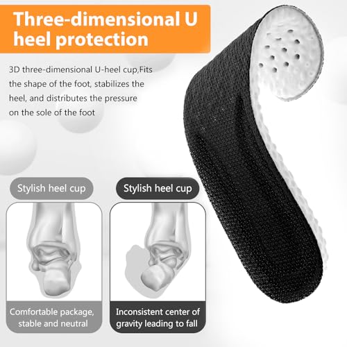 WLLHYF Shoe Insoles for Kids Memory Foam Insoles Cropable Sports Shoe Inserts Comfortable Replacement Cushion Shock Absorption Arch Support Insoles for Children Relieve Foot Pain