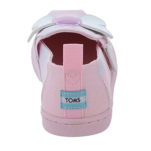 TOMS Boy's Girl's Alpargata Twin Gore Loafer Flat, Dark Pink, 8 UK Child