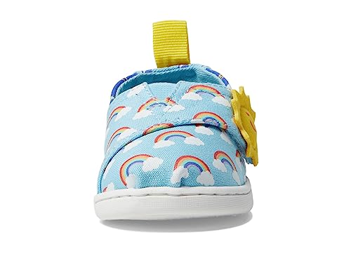 TOMS Boy's Girl's Classic Alpargata Loafer Flat, Blue Glow-in-Dark Sunny Weather, 8 UK Child