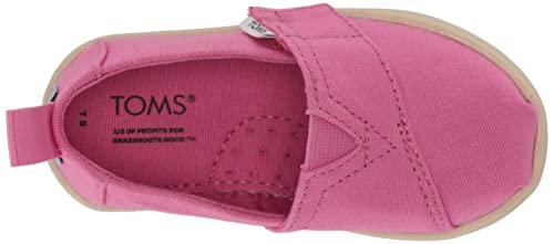 TOMS Boy's Girl's Tiny Alpargata Loafer Flat, Pink, 6 UK Child