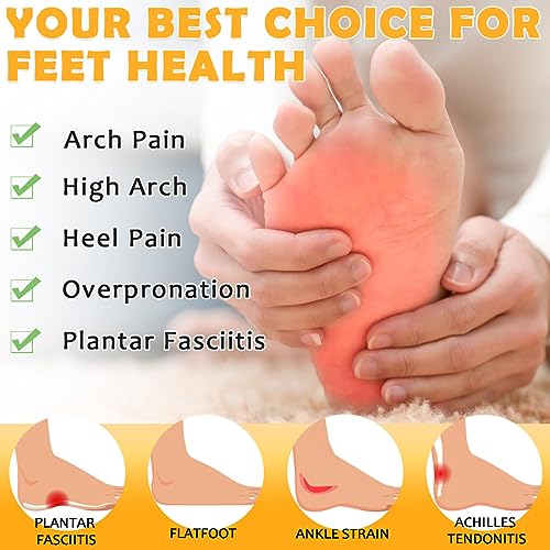 Ailaka Kids Orthotic Arch Support Insoles, Toddler Flat Foot EVA Cushioning Athletic Inserts, Children Shoe Inserts for Plantar Fasciitis, Feet Heel Pain Relief