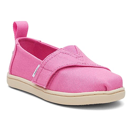 TOMS Boy's Girl's Tiny Alpargata Loafer Flat, Pink, 6 UK Child