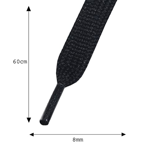 UNDERGROUND KULTURE Kids Black Shoelaces Coloured Replacement Childrens Trainers Sneakers Universal Sports Unisex Shoe Laces 60cm 23.5"